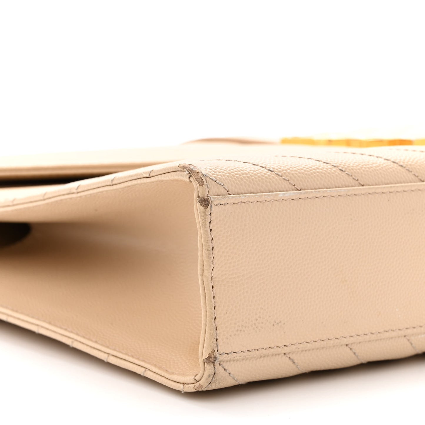 Grain De Poudre Matelasse Chevron Large Monogram Satchel Nude Powder