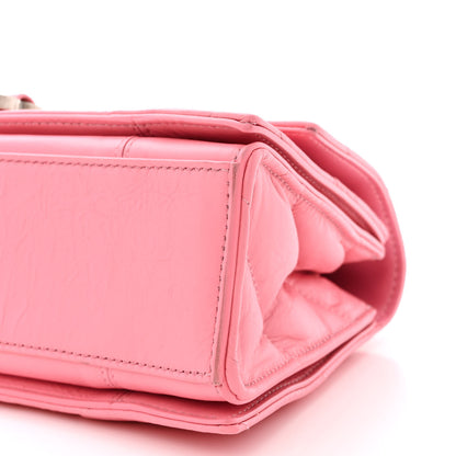 Balenciaga Crushed Calfskin Quilted Small Crush Chain Bag Sweet Pink 10 of 10