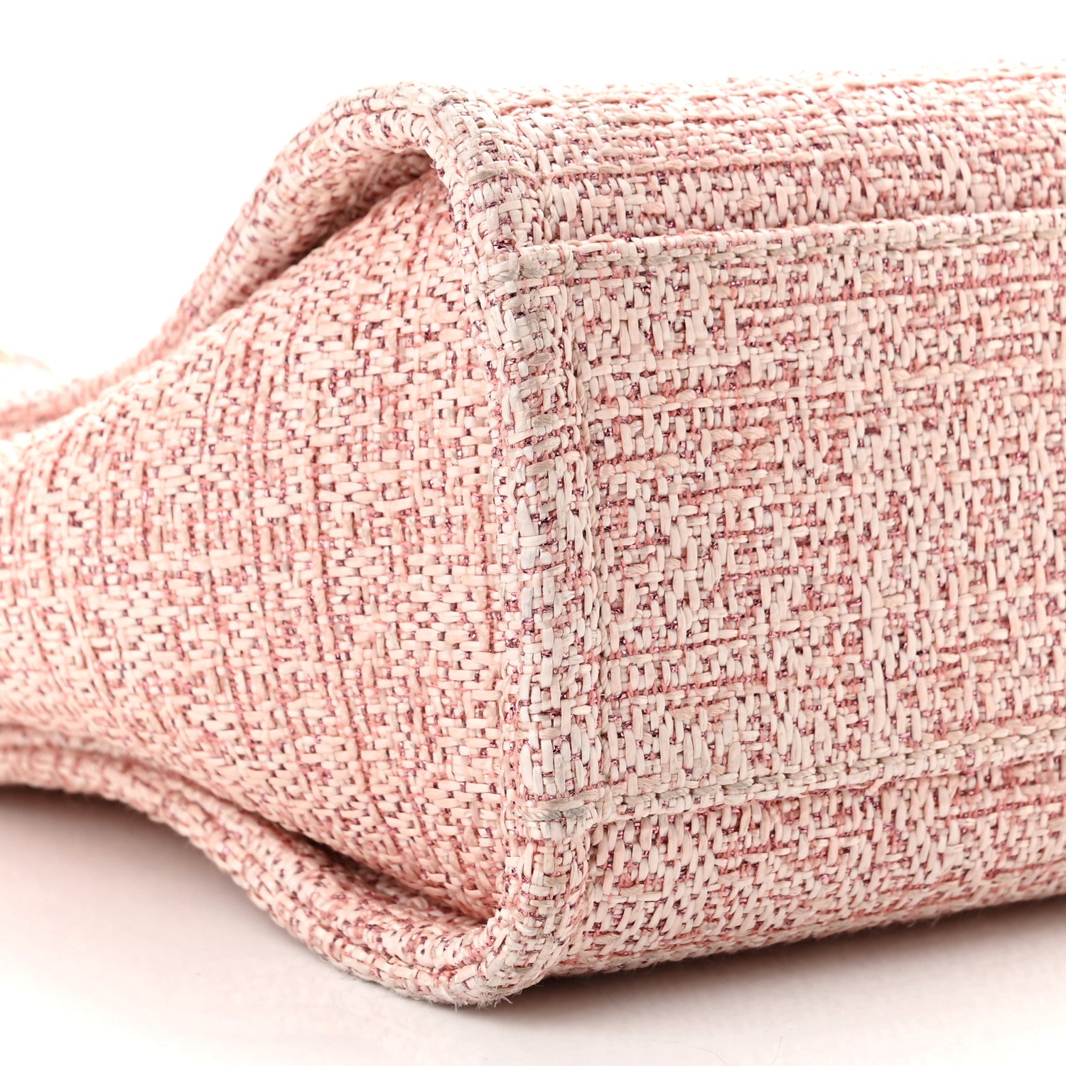 Chanel Lurex Boucle Mini Deauville Tote Pink 9 of 10