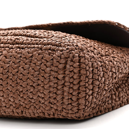 Saint Laurent Raffia Calfskin Monogram Medium Niki Chain Satchel New Nut 11 of 11