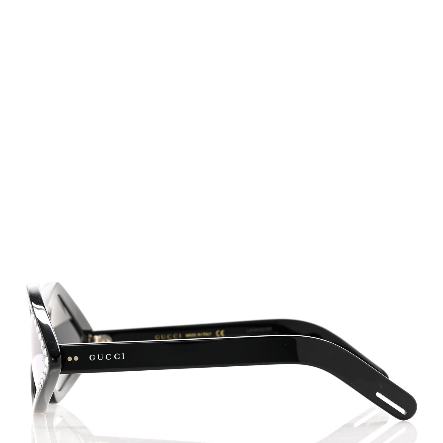 Acetate Geometric Crystal Sunglasses GG0496S Black