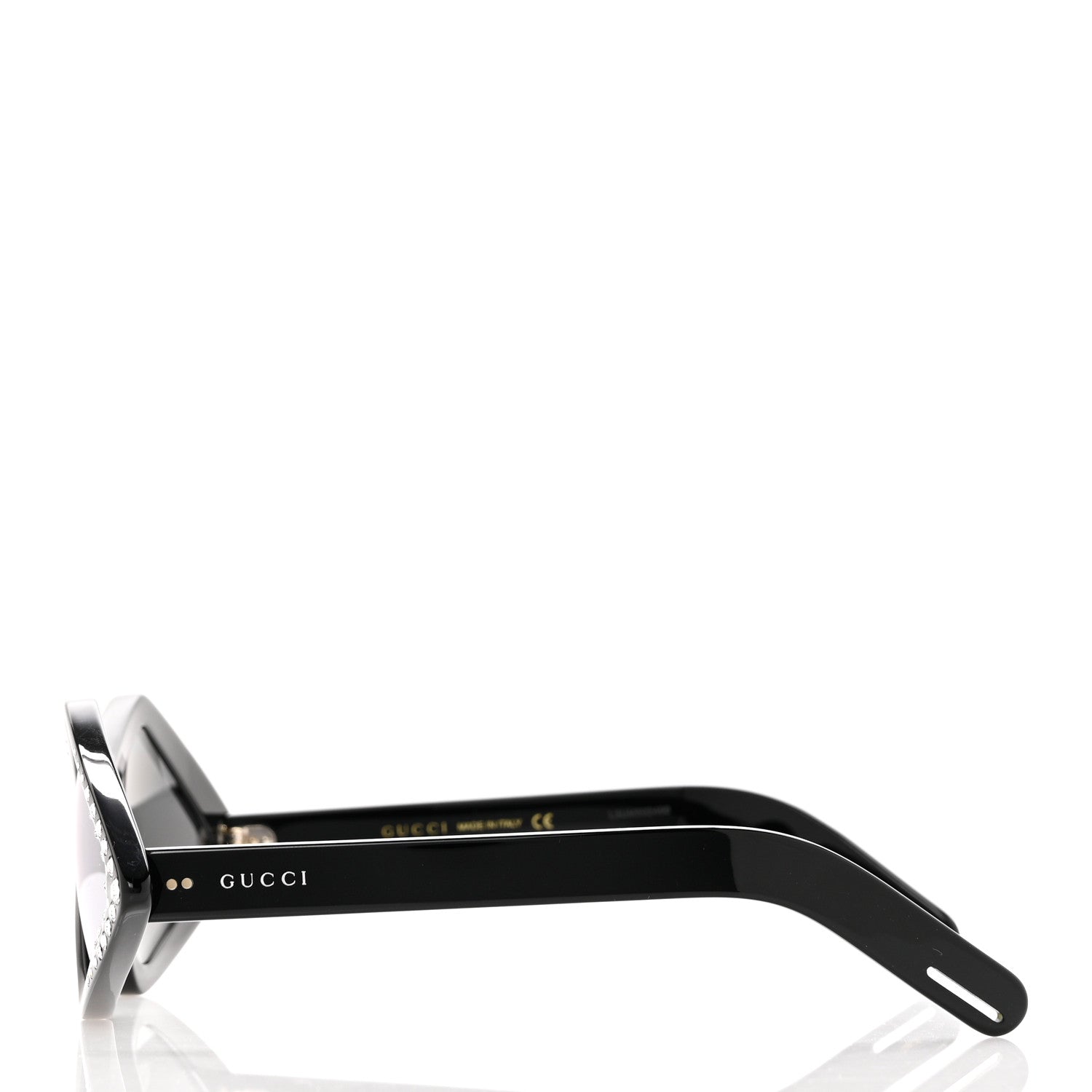 Gucci Acetate Geometric Crystal Sunglasses GG0496S Black 3 of 7