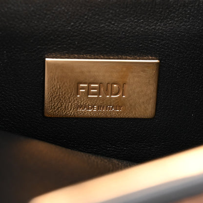 Fendi Shearling Nappa Macro FF 1974 Mini Peekaboo Iconic Satchel Tobacco Black 7 of 15