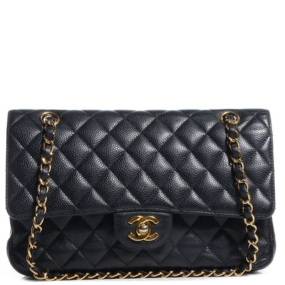 Chanel Caviar Quilted Medium Double Flap Black 1 of 8