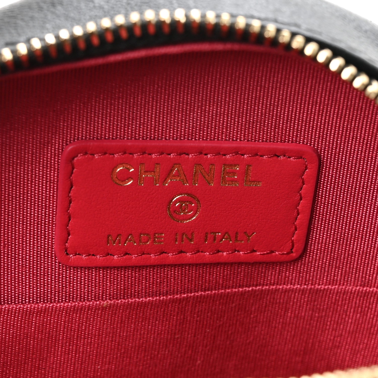 Chanel Lambskin Quilted Chain Around CC Round Clutch With Chain Black 6 of 10