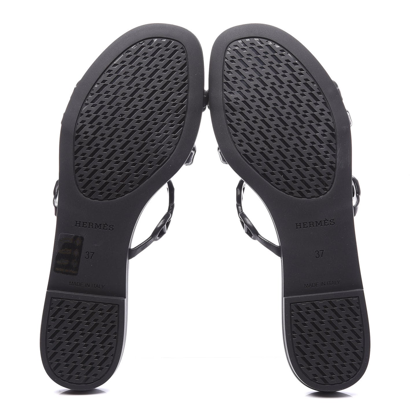 Rubber Chaine d'Ancre Rivage Sandals 37 Black