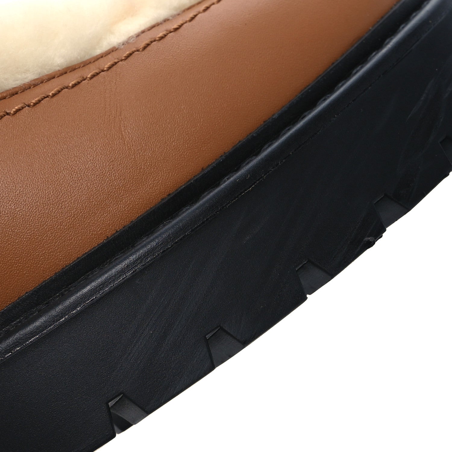 Hermes Calfskin Shearling Icone Loafers 41 Naturel Ecru 13 of 15