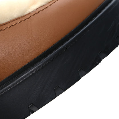 Hermes Calfskin Shearling Icone Loafers 41 Naturel Ecru 13 of 15