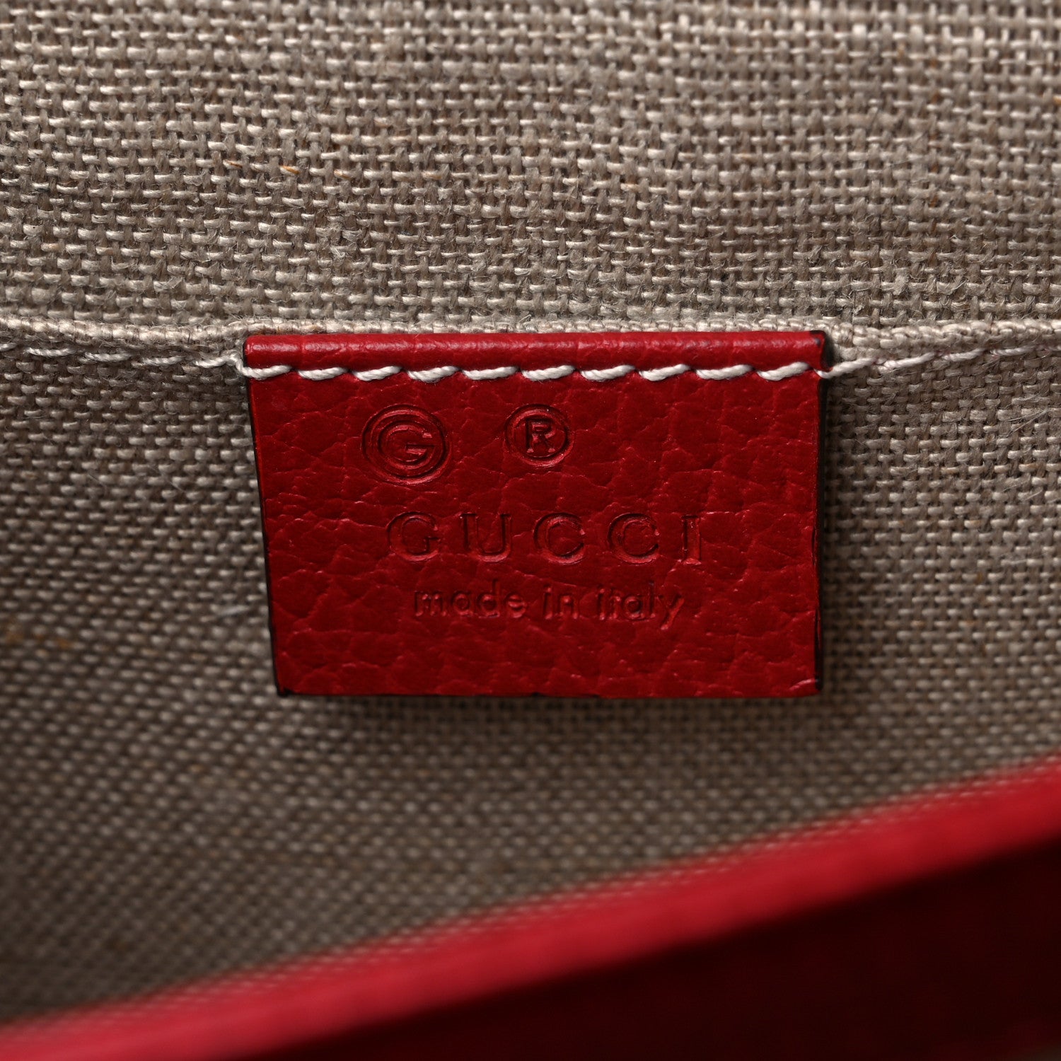 Gucci Dollar Calfskin Small Interlocking G Shoulder Bag Red 6 of 11
