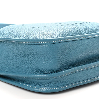 Hermes Taurillon Clemence Evelyne III PM Blue Jean 9 of 10