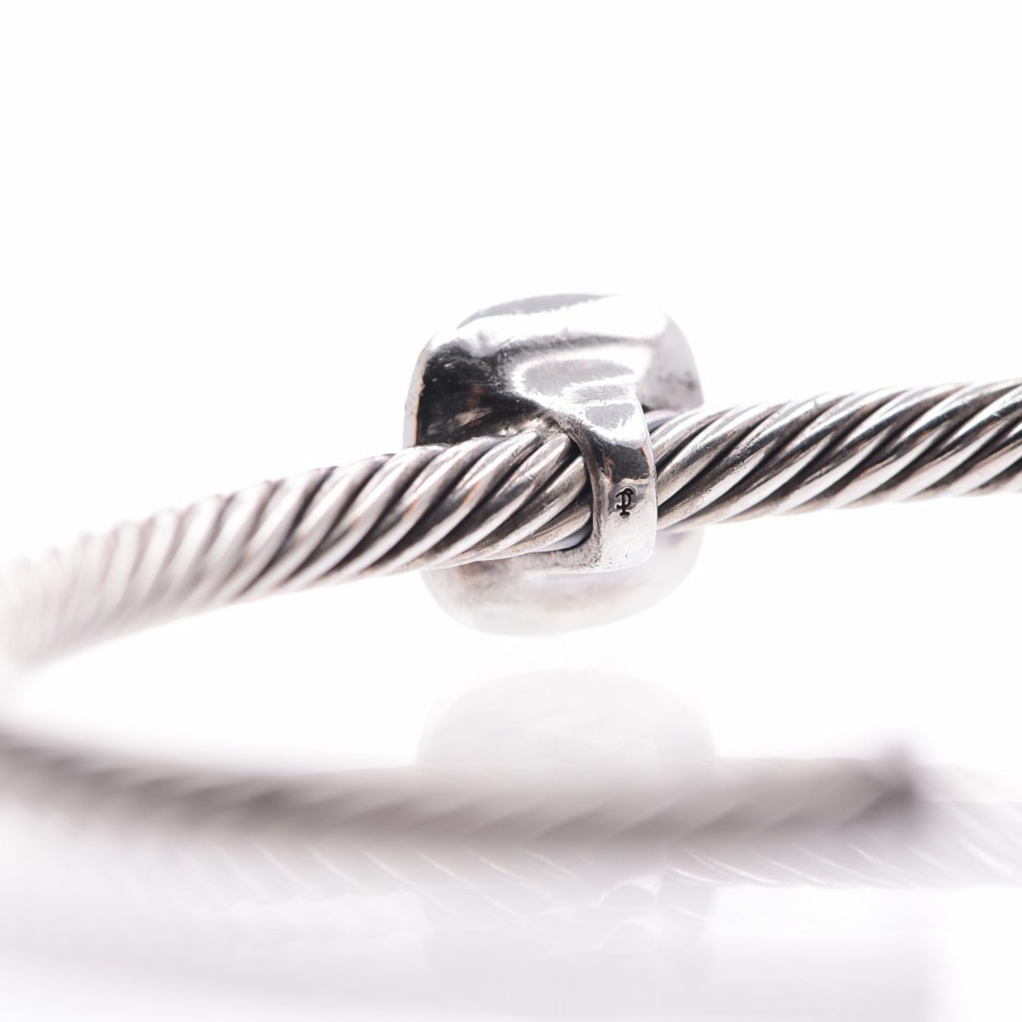Sterling Silver Diamond Blue Topaz 4mm Noblesse Cable Bracelet