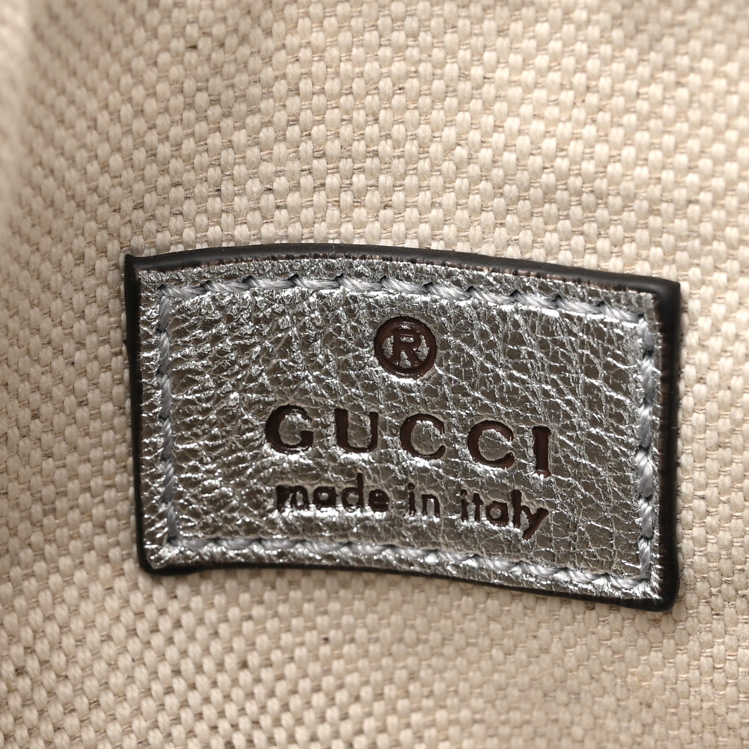 Gucci Sakai Be Green Calfskin Diagonal Stitched Mini Blondie Barrel Shoulder Bag Silver 6 of 10