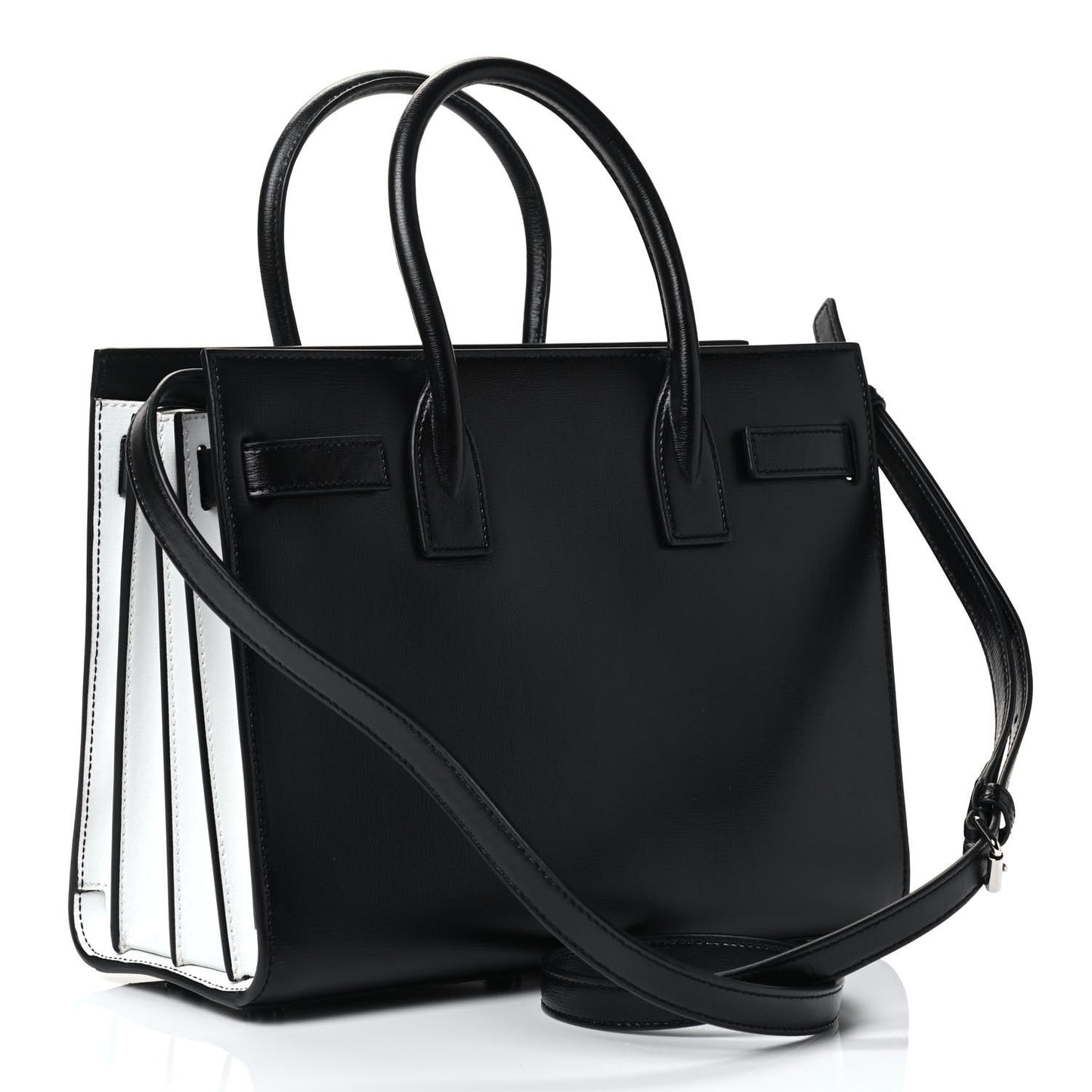 Calfskin Baby Sac De Jour Black White