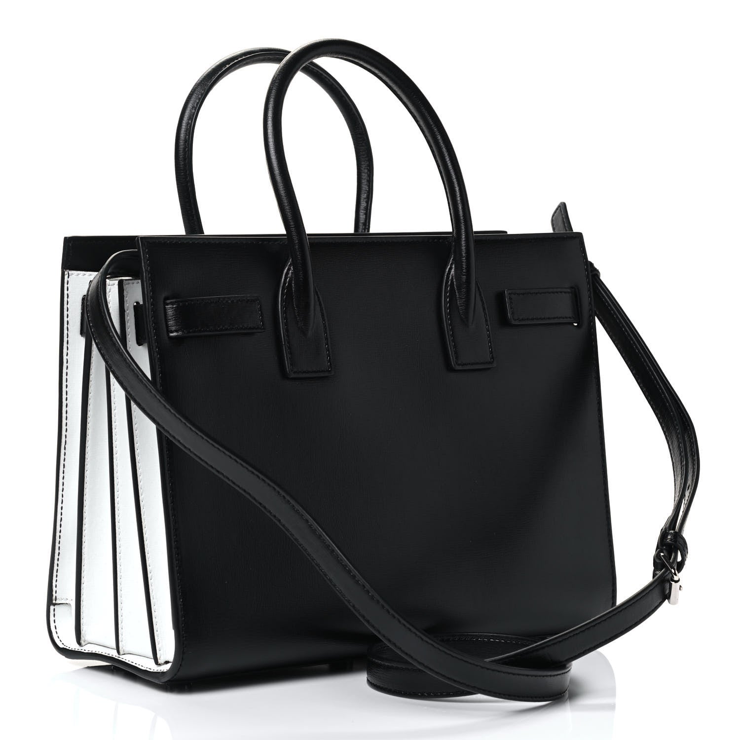 Saint Laurent Calfskin Baby Sac De Jour Black White 2 of 4