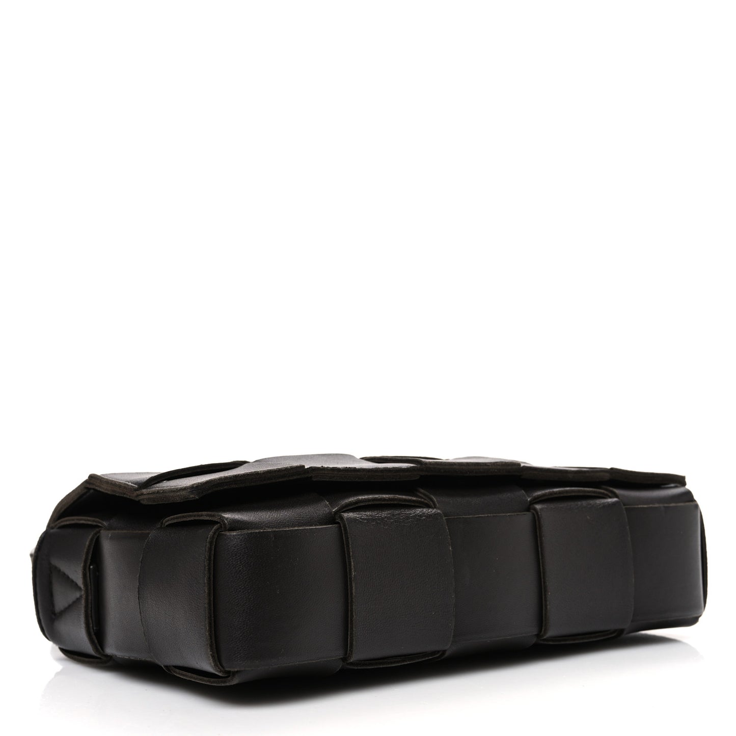 Lambskin Maxi Intrecciato Cassette Crossbody Bag Fondant
