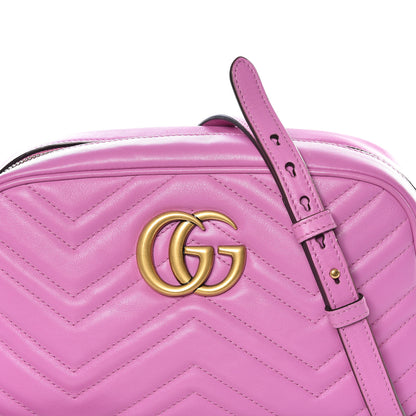 Gucci Calfskin Matelasse Small GG Marmont Chain Shoulder Bag Candy Mousse 9 of 9