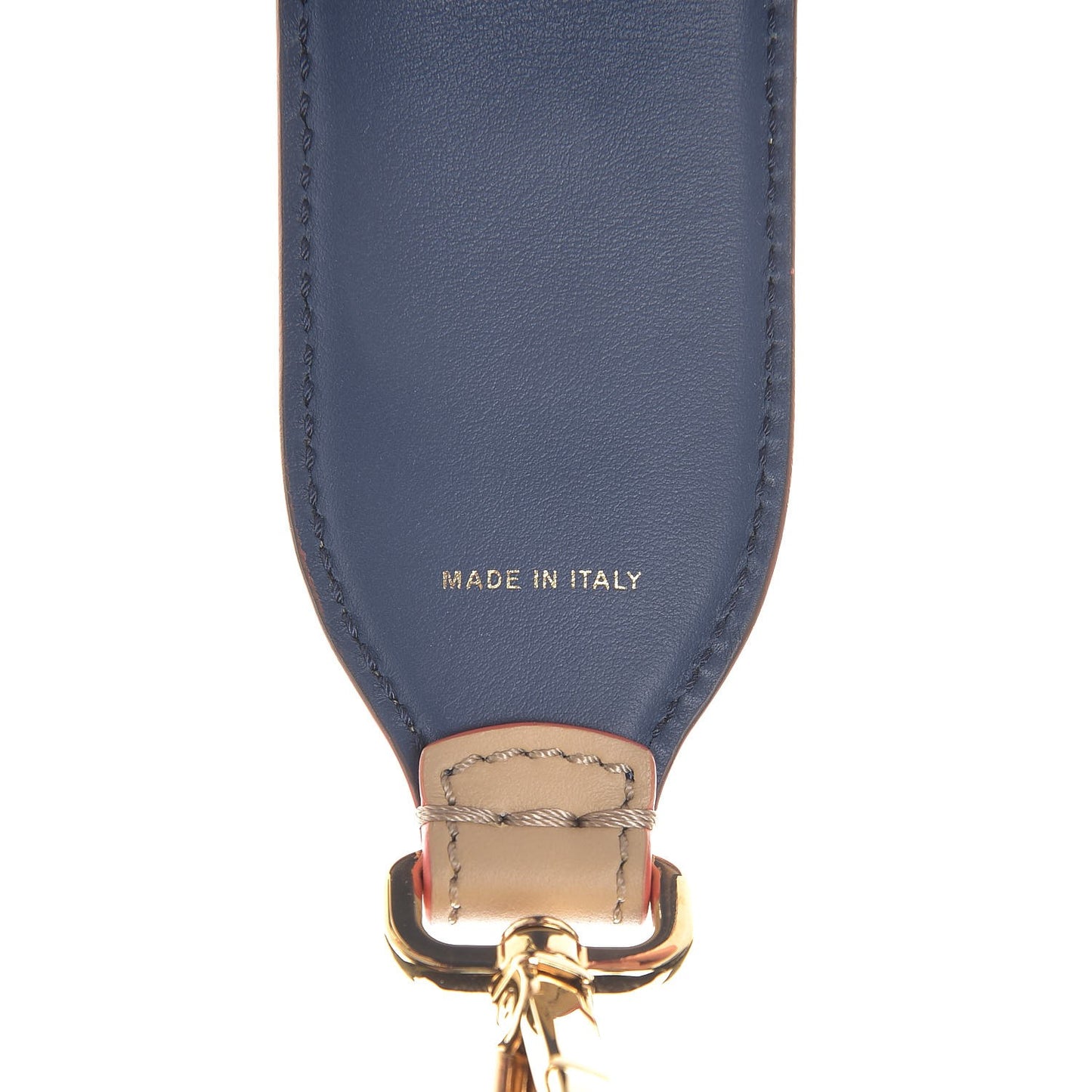 Vitello Century Plexiglass Bi-Color Studded Strap You Amido Blue Scuro