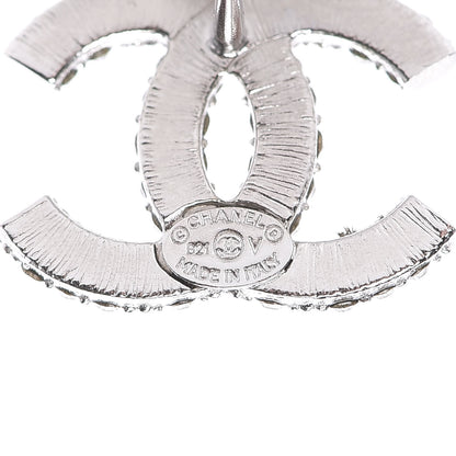 Chanel Crystal CC Earrings Silver 4 of 5