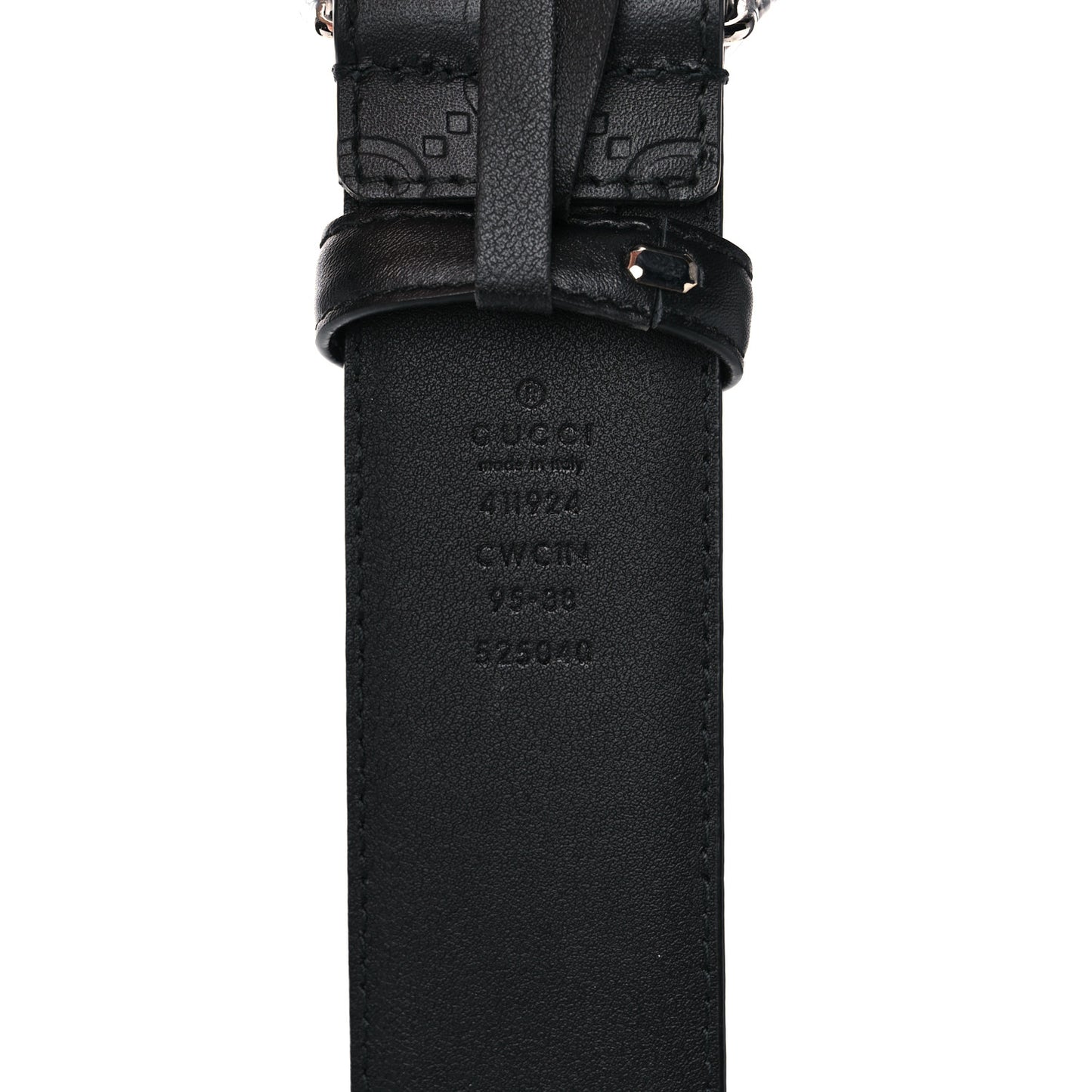 Guccissima Signature Interlocking G 40mm Belt 95 38 Black