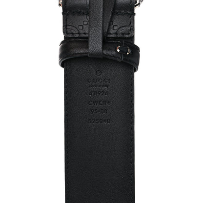 Gucci Guccissima Signature Interlocking G 40mm Belt 95 38 Black 3 of 4