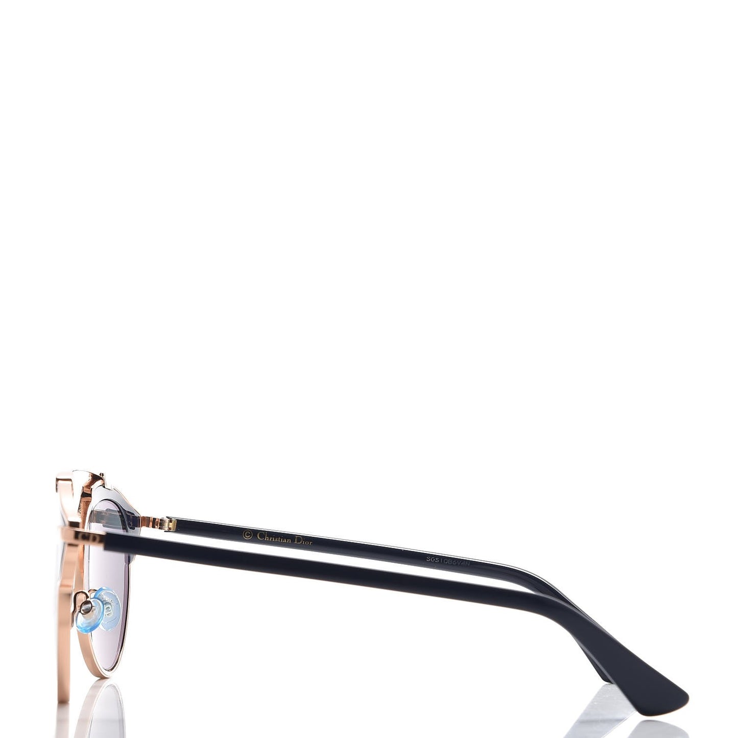 Mirrored So Real Sunglasses Rose Gold Blue