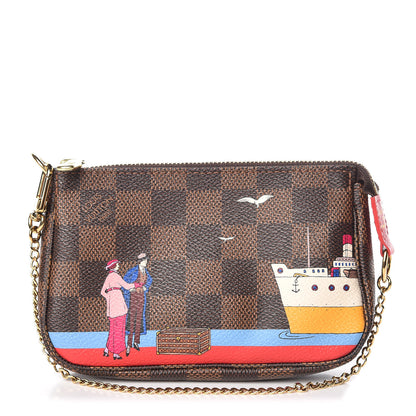Louis Vuitton Damier Ebene 2016 Christmas Animation Mini Pochette Accessories 1 of 10