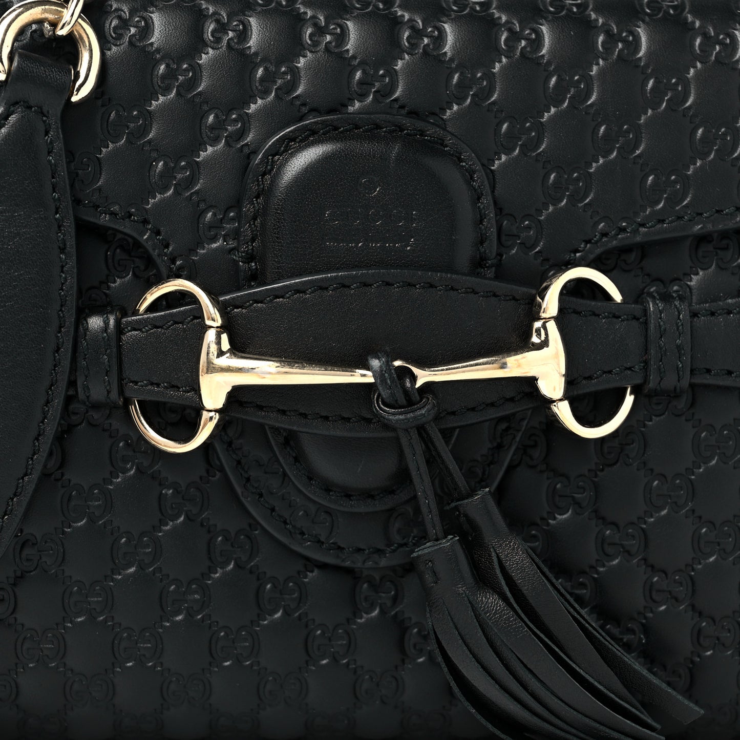 Microguccissima Mini Emily Shoulder Bag Black