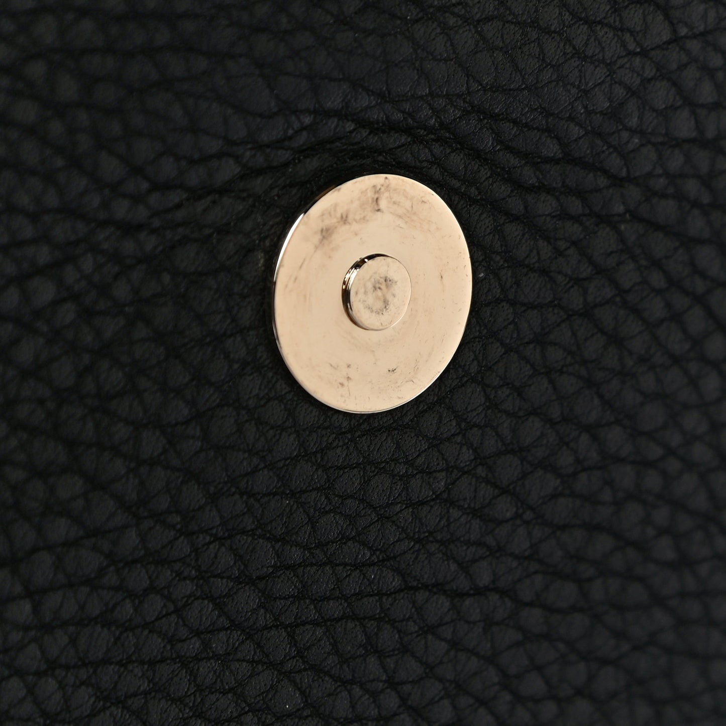 Pebbled Calfskin Medium Soho Clutch Black