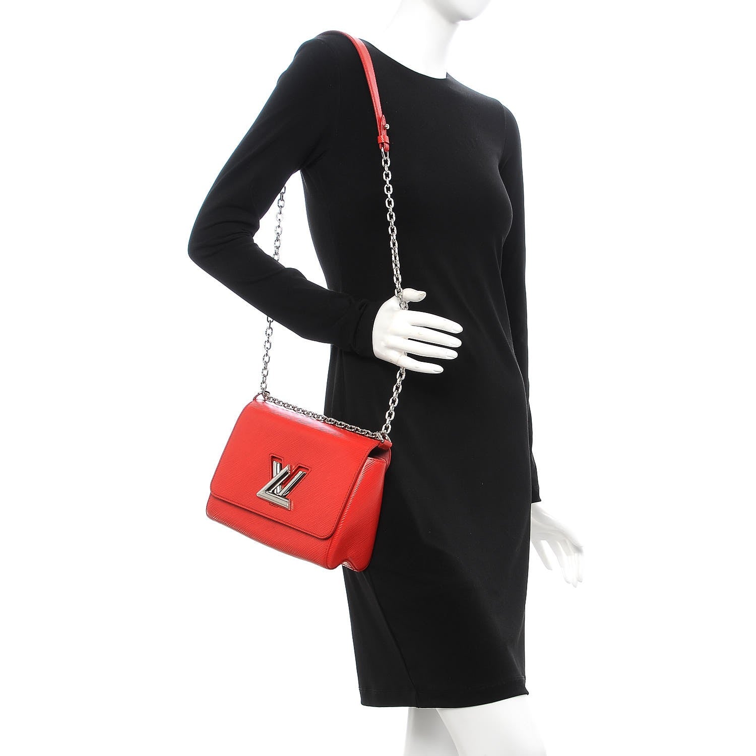 Louis Vuitton Epi Twist Shoulder Bag MM Coquelicot 2 of 9