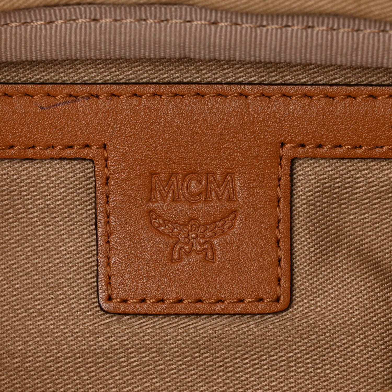 MCM Visetos Stark Belt Bag Cognac 11 of 22
