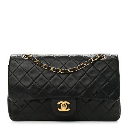 Chanel Lambskin Quilted Medium Double Flap Black 1 of 11