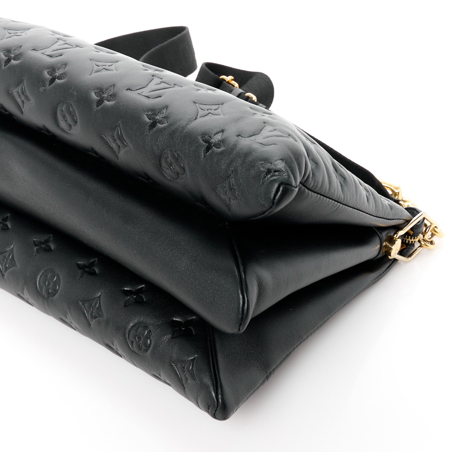 Louis Vuitton Lambskin Embossed Monogram Coussin MM Black 11 of 11
