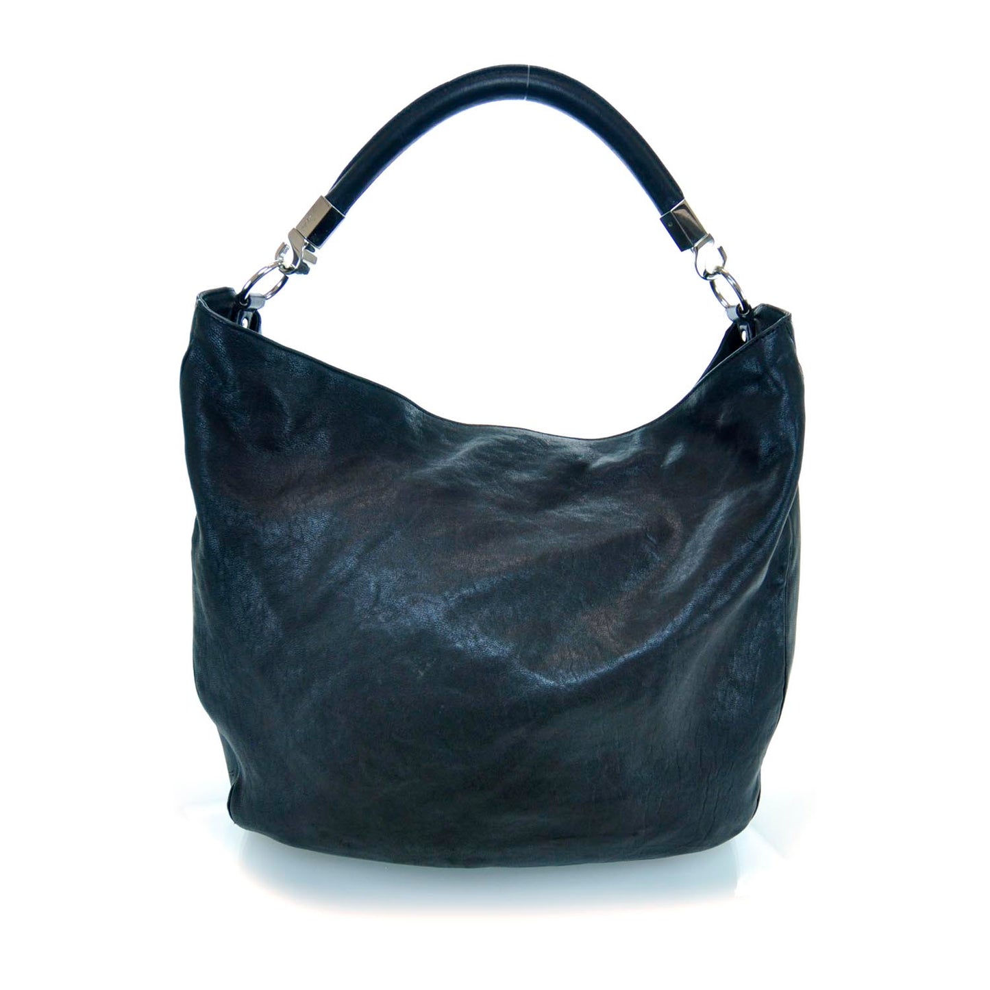 Leather Large Roady Hobo Black