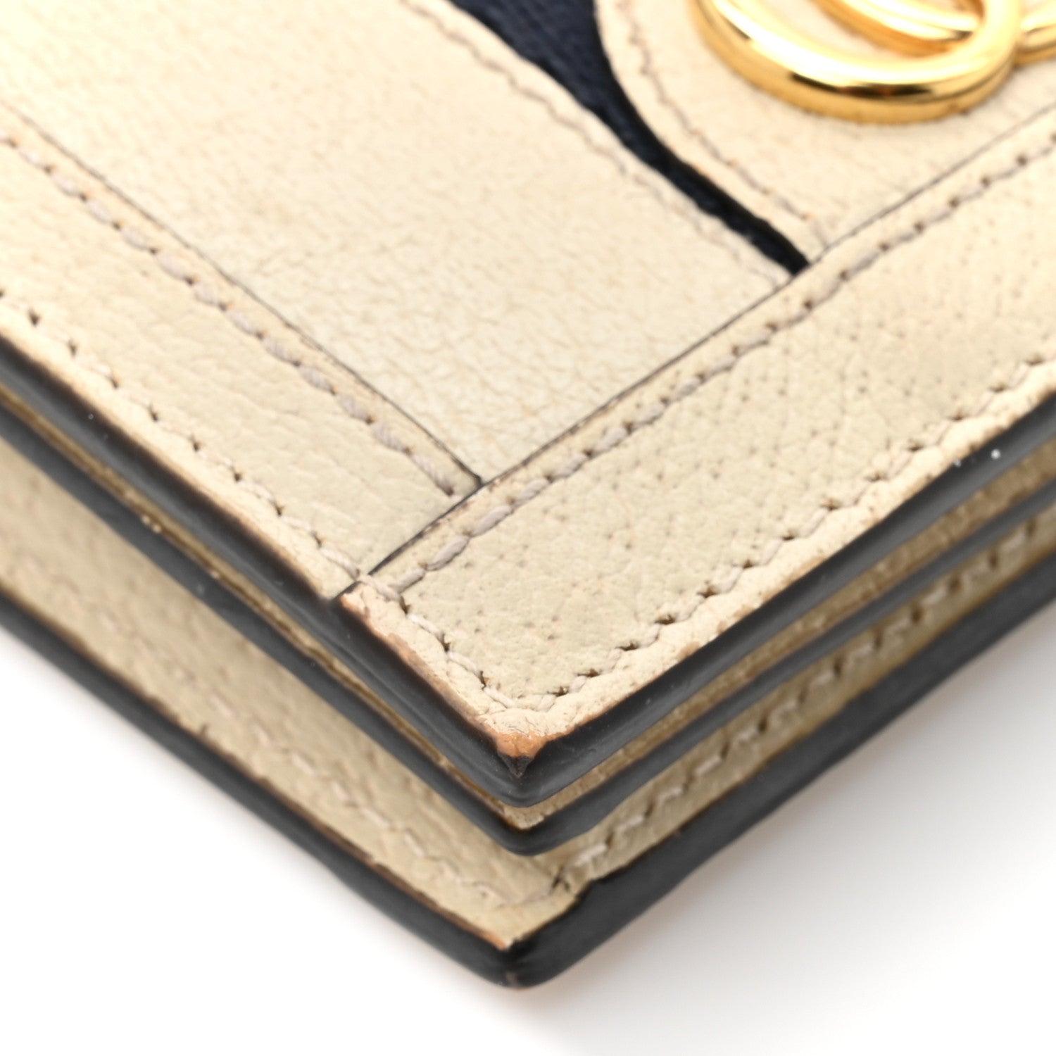 Gucci Textured Calfskin Web Ophidia Card Case Mystic White 10 of 14