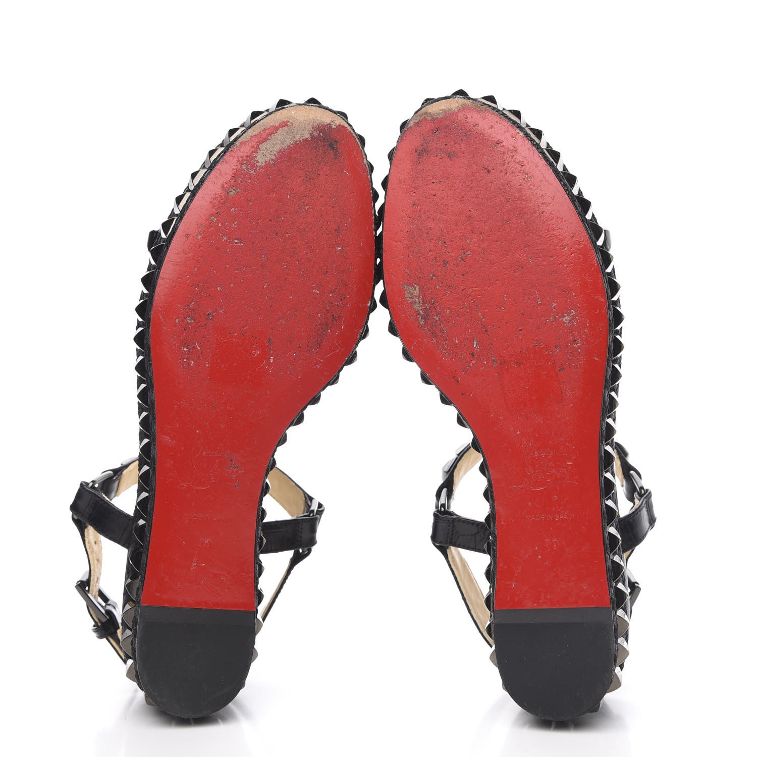 Christian Louboutin Alligator Rope Cataclou 60 Platform Sandals 39 Black 6 of 9
