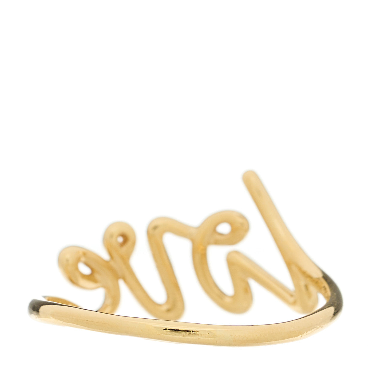Tiffany 18K Yellow Gold Paloma's Graffiti Love Ring 61 9.5 3 of 6