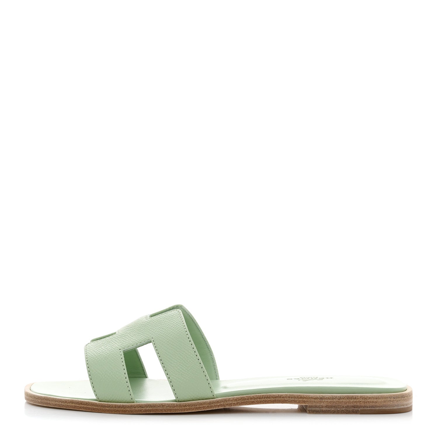 Hermes Epsom Oran Sandals 38 Vert Jade 1 of 8