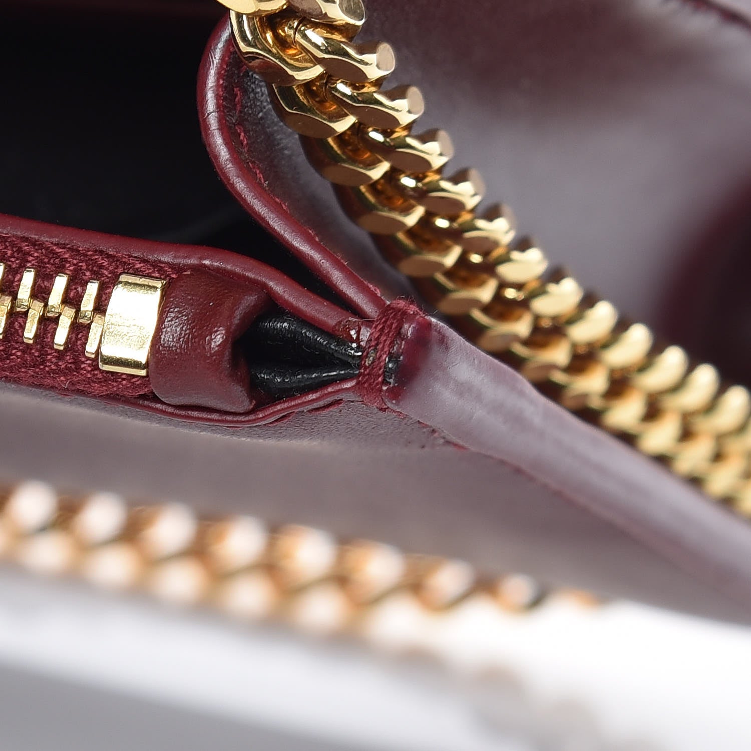 Saint Laurent Smooth Calfskin Classic Monogram Kate Tassel Chain Wallet Oxblood 11 of 11