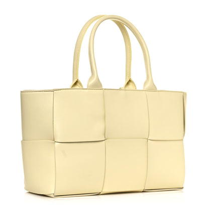 Bottega Veneta Grained Calfskin Intrecciato Small Arco Tote Ice Cream 3 of 11