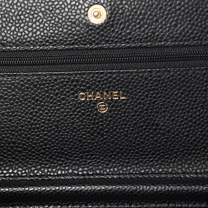 Chanel Caviar Quilted Wallet On Chain WOC Black 6 of 12
