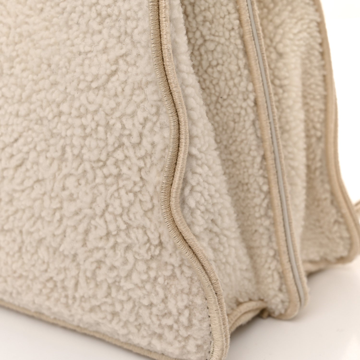 Fendi Curly Shearling Shiny Nappa Medium Peekaboo I SEE U Satchel White 12 of 12