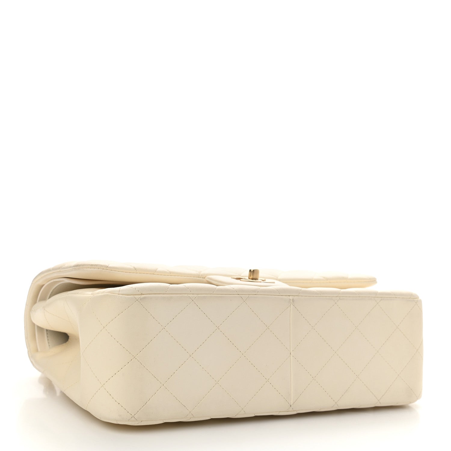 Chanel Lambskin Quilted Jumbo Double Flap White 3 of 12