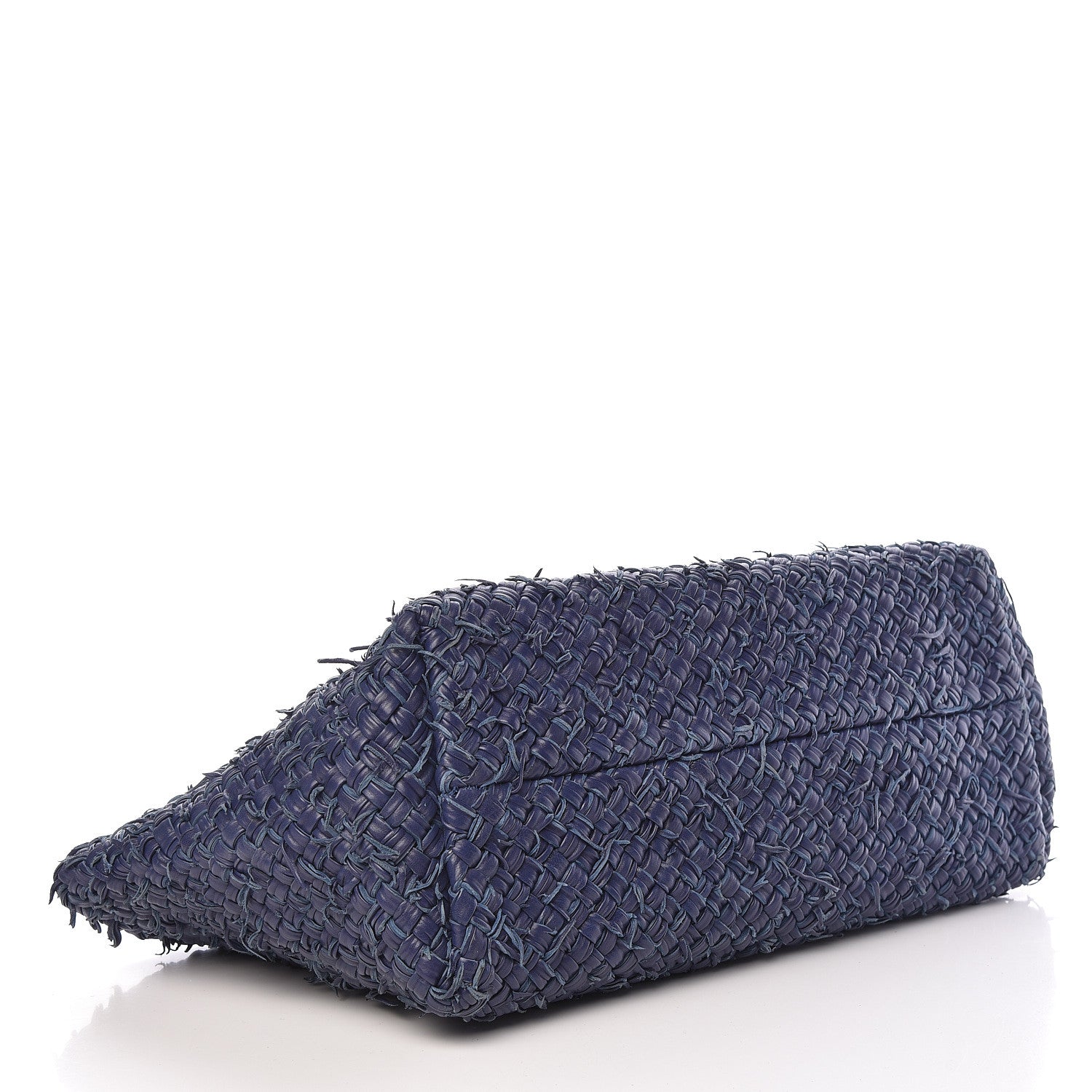Bottega Veneta Chevre Intrecciato Fringe Netted Medium Cabat Tote Blue 5 of 21