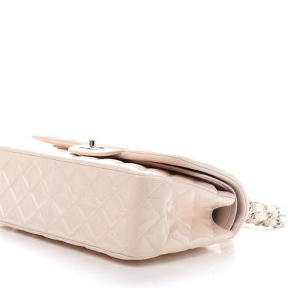 Chanel Patent Quilted Jumbo Double Flap Light Pink 11 of 12