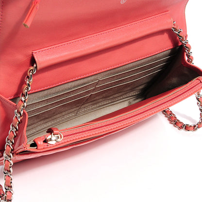 Chanel Patent Quilted Brilliant Wallet On Chain WOC Pink 5 of 8