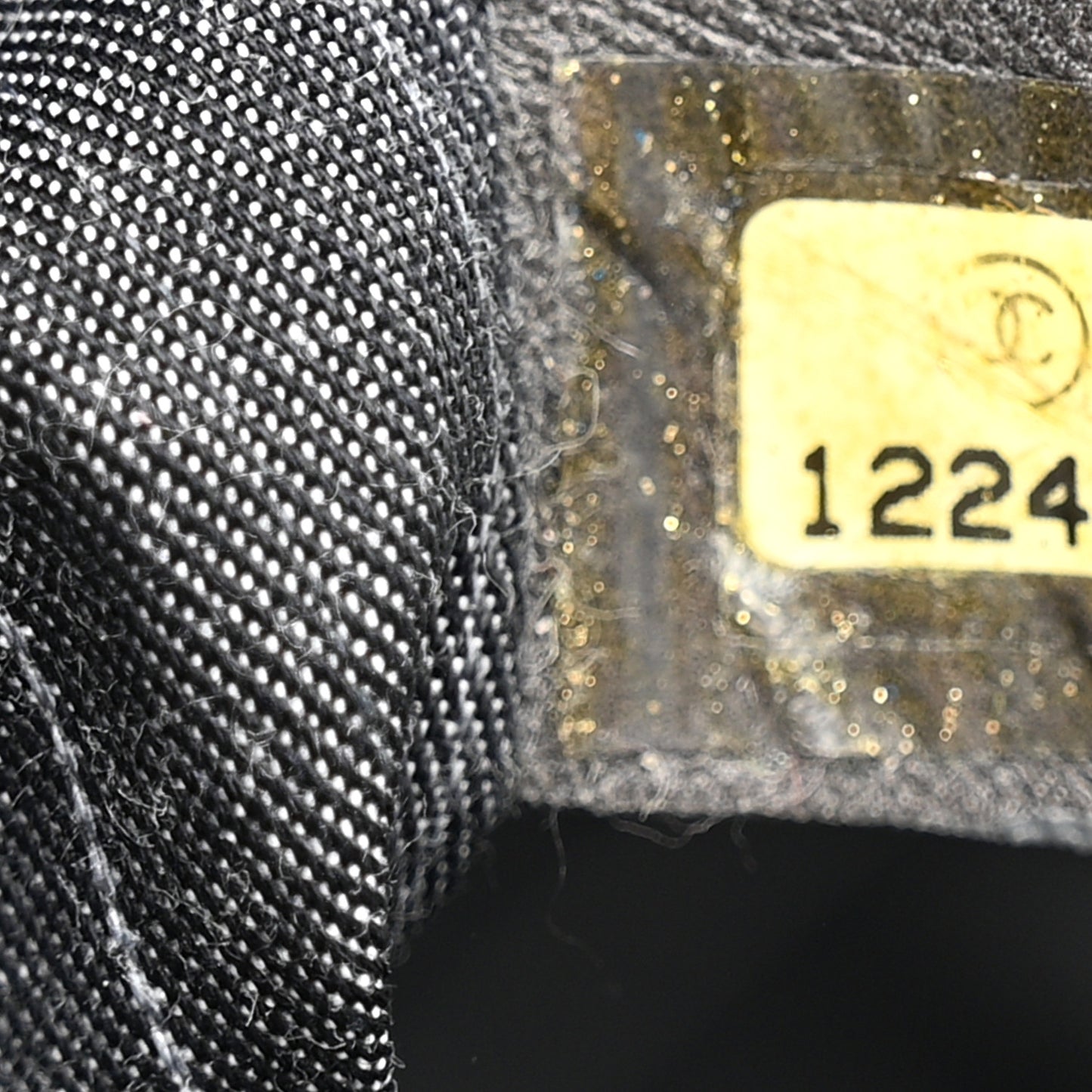 Patent Embroidered Clutch With Chain Black Gold