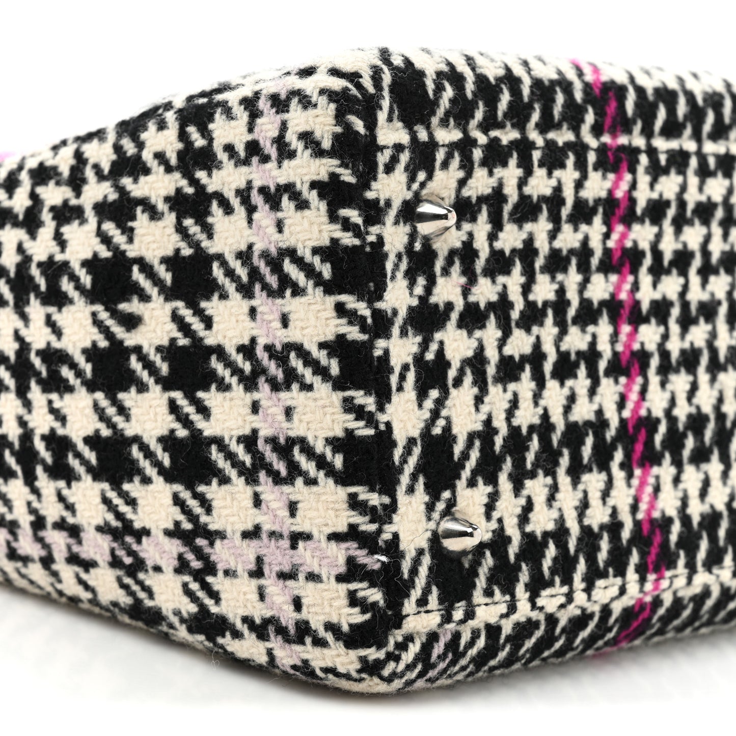 Tweed Crocodile Mink Plaid Medium Lady Dior Black Pink White
