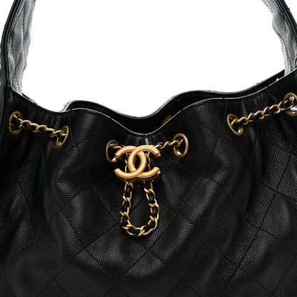 Chanel Caviar Quilted Small Chanel 25 Handbag Black 9 of 12