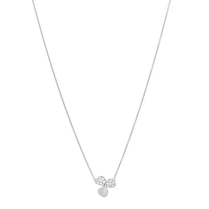 Tiffany Platinum Diamond .17ctw Small Paper Flowers Pendant Necklace 1 of 3