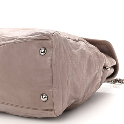 Prada Royal Calf Easy Foldover Pushlock Chain Satchel Argilla 9 of 9